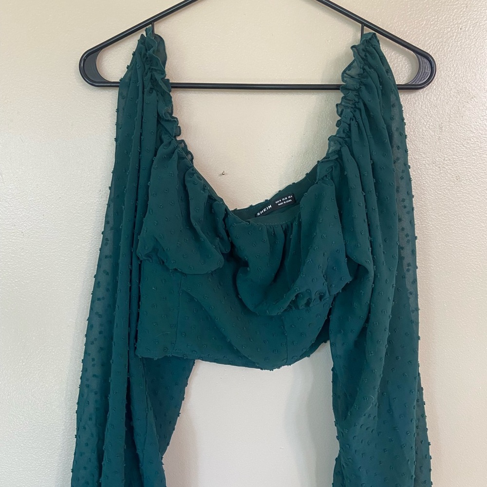 Puffy Shoulder blouse from shein